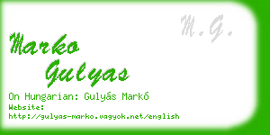marko gulyas business card